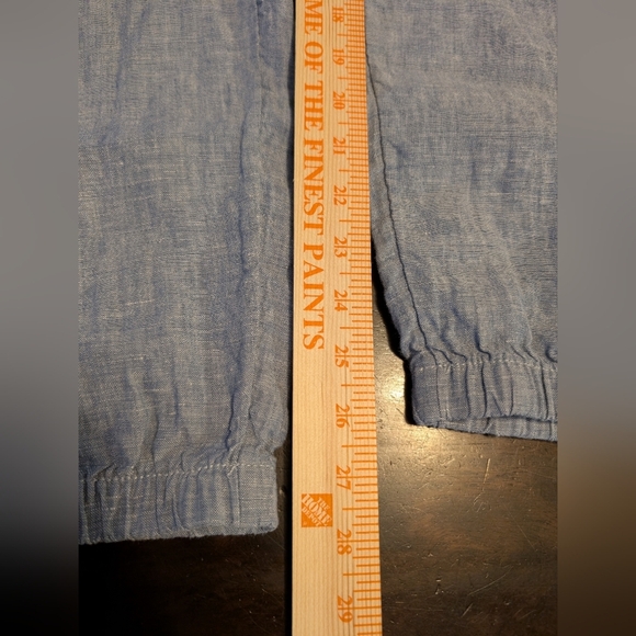 Athleta Cabo 100% Linen Joggers, Women's Size 2, Light Blue - Picture 3 of 10